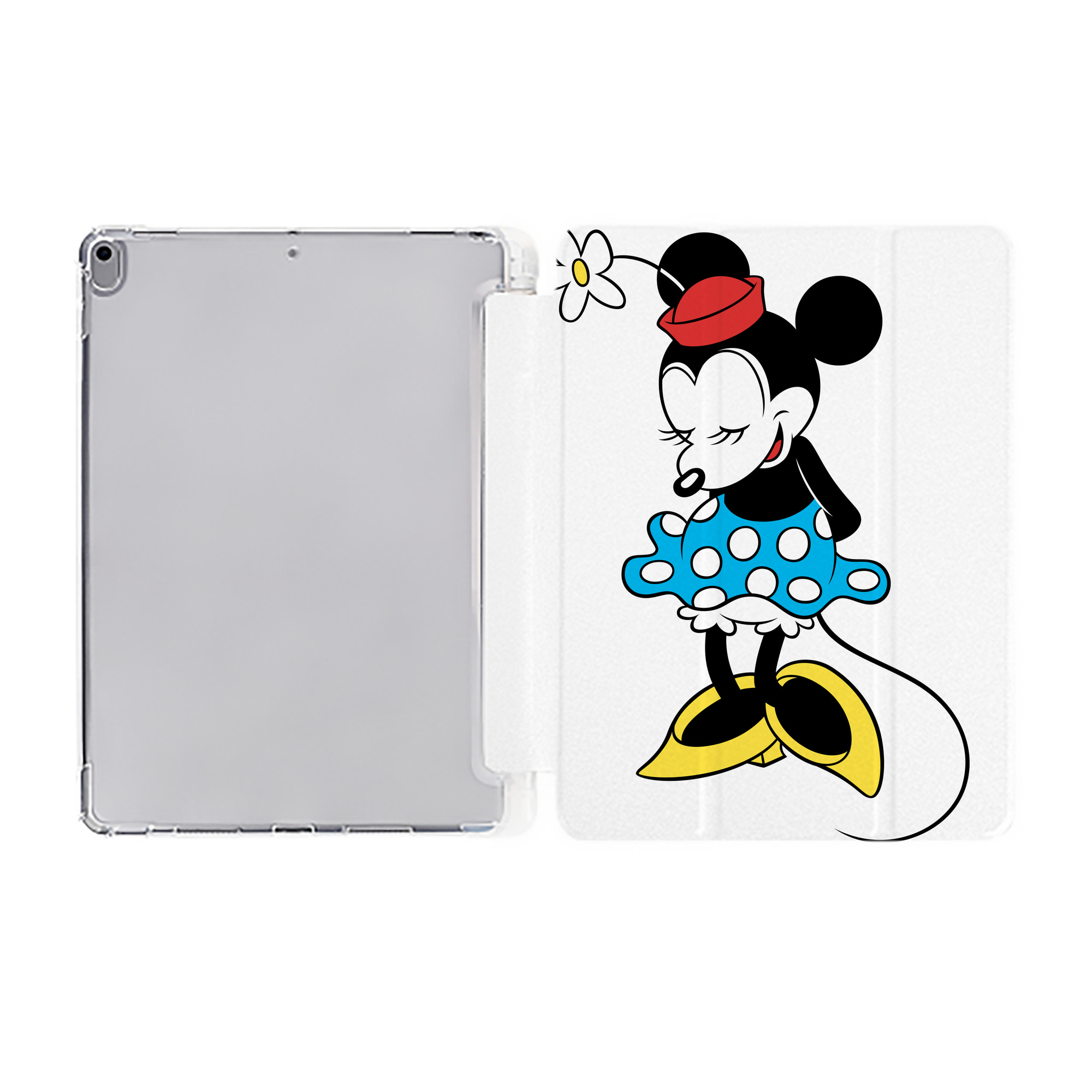 （画像用） ミッキーマウス Mickey Mouse IPad ケース ペン収納付き 三つ折りスタンド PUレザー×シリコン 対応機種9.5/10.5/10.9インチ